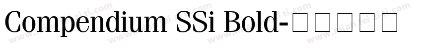 Compendium SSi Bold字体转换